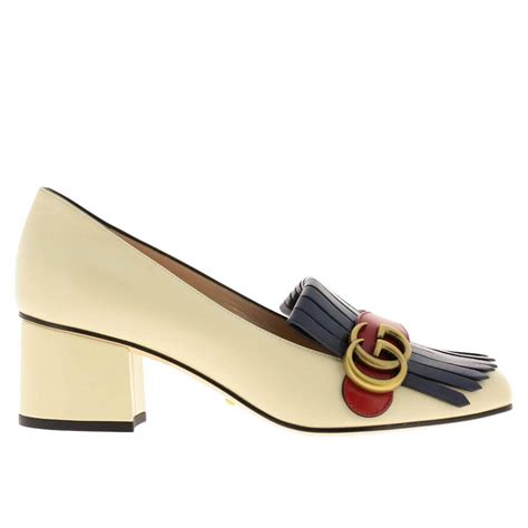 scarpe bianche gucci tacco|Scarpe col Tacco e Décolleté Firmate .